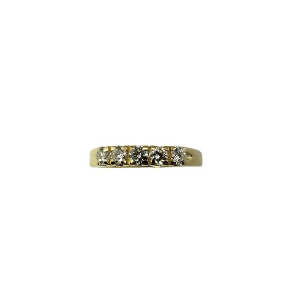 Vintage 18 Karat Yellow Gold and Diamond Wedding/Anniversary Band Ring #11663